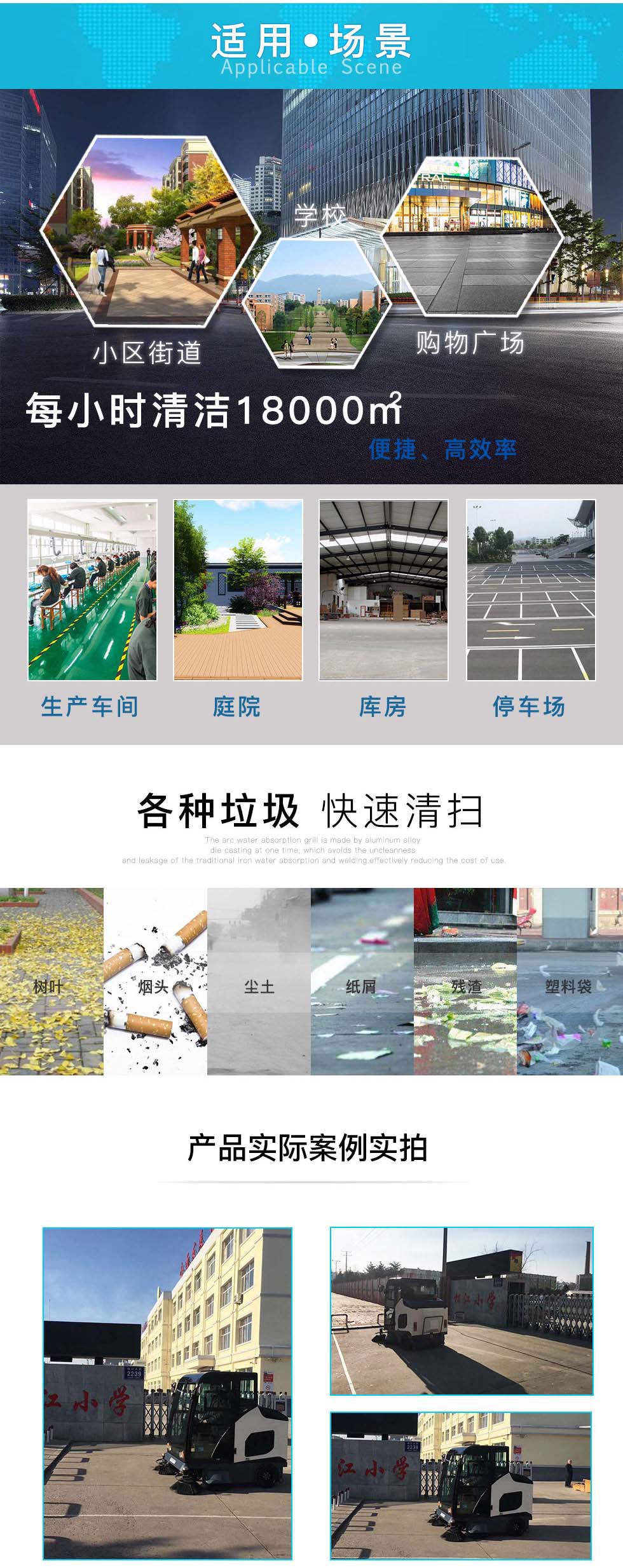 洁士AM1900TM全封闭驾驶式扫地机，驾驶式扫地车